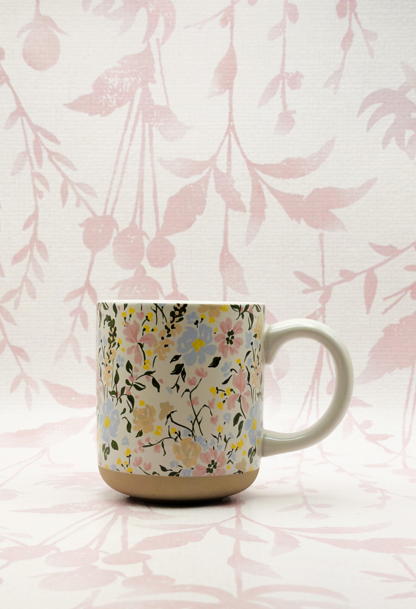 Stoneware Coffee Mug | White Floral