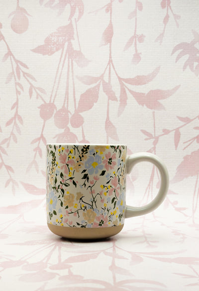 Stoneware Coffee Mug | White Floral