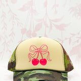 Bow Cherry Camouflage Trucker Hat