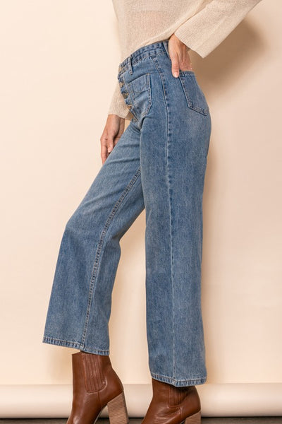Wynne Vintage Wash Flare Jeans