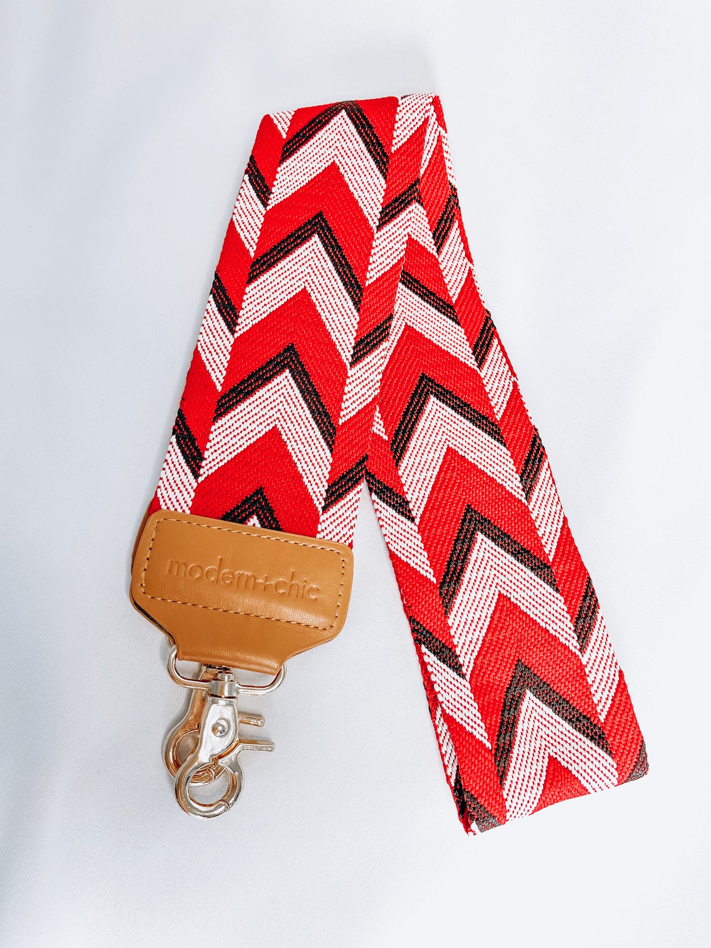 Candy Apple Wide Woven Strap