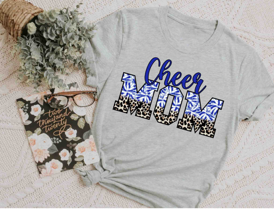 Cheer Mom Graphic Tee Leopard
